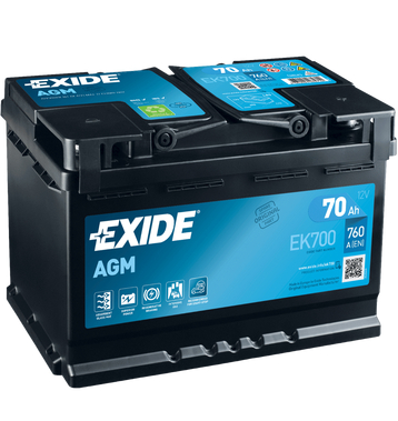 Exide EK700 AGM-Batterie 70Ah