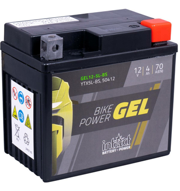 Intact Bike-Power GEL Motorradbatterie GEL12-5L-BS 4Ah...
