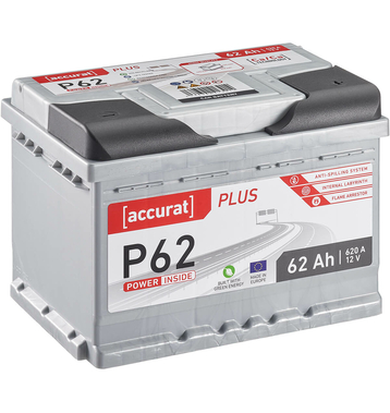 Accurat Plus P62 Autobatterie 62Ah