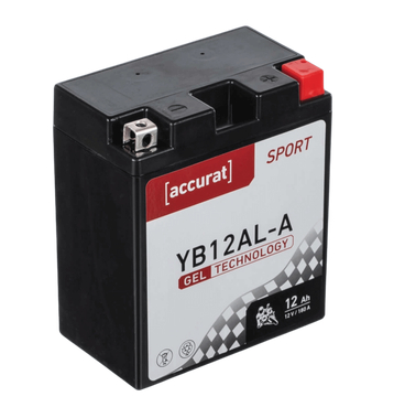 Accurat Sport GEL YB12AL-A Motorradbatterie 12Ah 12V (DIN...