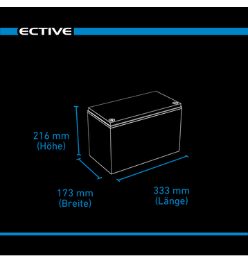 ECTIVE DC 115S AGM Deep Cycle mit LCD-Anzeige115Ah Versorgungsbatterie