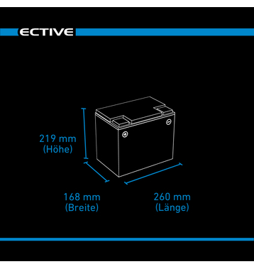 ECTIVE DC 85S GEL Deep Cycle mit LCD-Anzeige 85Ah Versorgungsbatterie