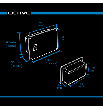 ECTIVE RC2 Fernbedienung mit Ladestandsanzeige fr Wechselrichter (gebraucht, Zustand gut)