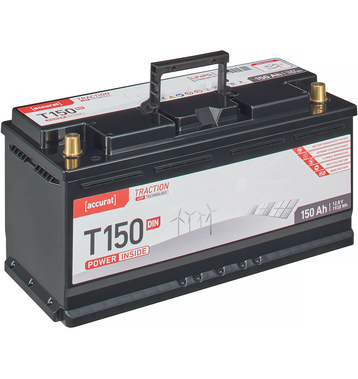 Accurat Traction T150 LFP DIN 12V LiFePO4 Lithium Versorgungsbatterie 150Ah