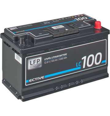 ECTIVE LC 100 12V LiFePO4 Lithium Versorgungsbatterie 100 Ah (USt-befreit nach 12 Abs.3 Nr. 1 S.1 UStG)