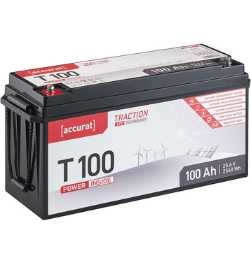 Accurat Traction T100 LFP 24V LiFePO4 Lithium Versorgungsbatterie 100 Ah (USt-befreit nach 12 Abs.3 Nr. 1 S.1 UStG)