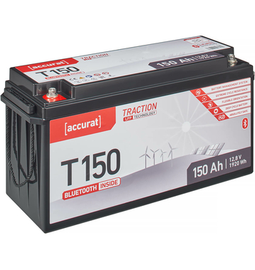 Accurat Traction T150 LFP BT 12V LiFePO4 Lithium Versorgungsbatterie 150Ah (USt-befreit nach 12 Abs.3 Nr. 1 S.1 UStG)