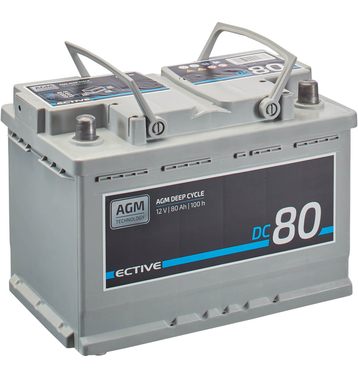ECTIVE DC 80 AGM Deep Cycle 80Ah Versorgungsbatterie (USt-befreit nach 12 Abs.3 Nr. 1 S.1 UStG)