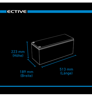 ECTIVE DC 150 AGM Deep Cycle 150Ah Versorgungsbatterie (USt-befreit nach 12 Abs.3 Nr. 1 S.1 UStG)