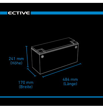 ECTIVE DC 170S AGM Deep Cycle mit LCD-Anzeige 170Ah Versorgungsbatterie (USt-befreit nach 12 Abs.3 Nr. 1 S.1 UStG)