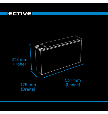 ECTIVE DC 230 GEL Slim 12V Versorgungsbatterie 230Ah (USt-befreit nach 12 Abs.3 Nr. 1 S.1 UStG)