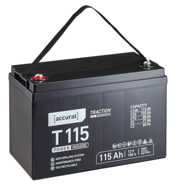Accurat Traction T115 12V GEL Versorgungsbatterie 115Ah (USt-befreit nach 12 Abs.3 Nr. 1 S.1 UStG)