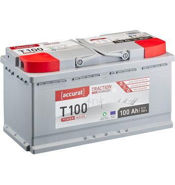 Accurat Traction T100 AGM Versorgungsbatterie 100Ah (USt-befreit nach 12 Abs.3 Nr. 1 S.1 UStG)