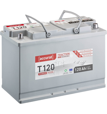 Accurat Traction T120 AGM Versorgungsbatterie 120Ah (USt-befreit nach 12 Abs.3 Nr. 1 S.1 UStG)