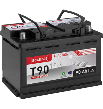 Accurat Traction T90 SMF Versorgungsbatterie 90Ah (USt-befreit nach 12 Abs.3 Nr. 1 S.1 UStG)