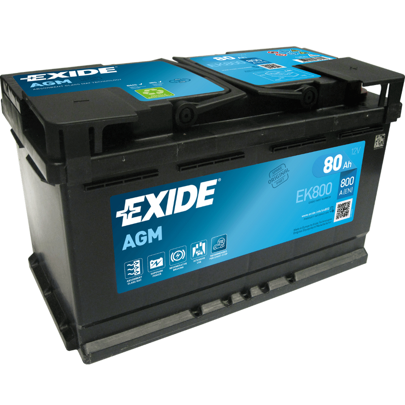 Exide EK800 AGM Autobatterie 80Ah