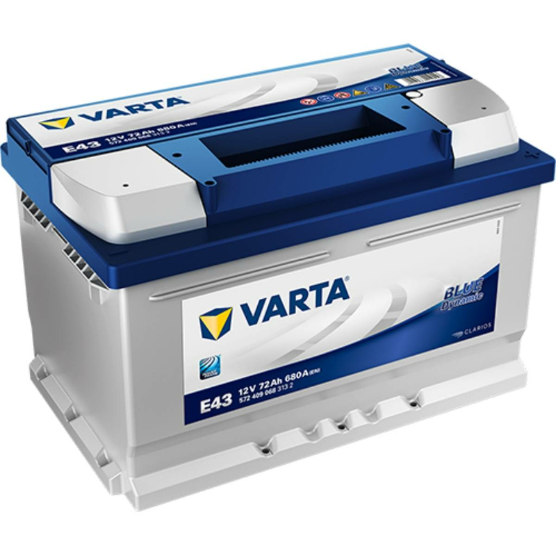 VARTA E43 Blue Dynamic 12V 72Ah 680A Autobatterie 572 409 068