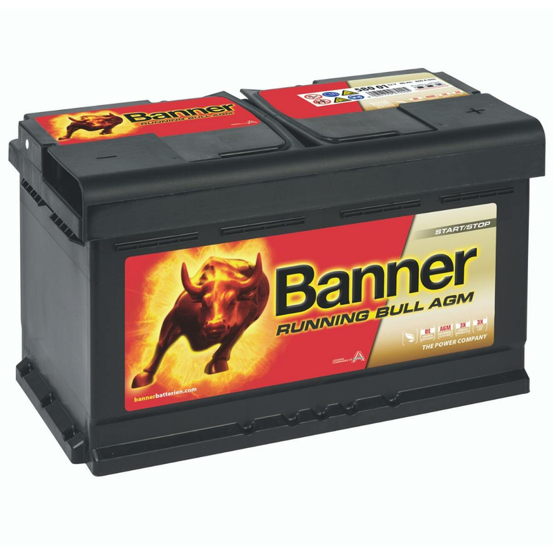 Banner AGM Autobatterie Running Bull 58001 80Ah VRLA