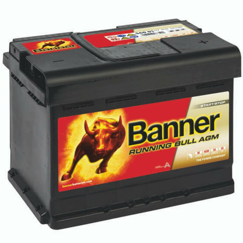 Banner AGM Autobatterien Running Bull 56001 60Ah VRLA
