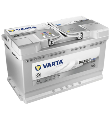 VARTA F21 (A6) Silver Dynamic AGM xEV 580 901 080...