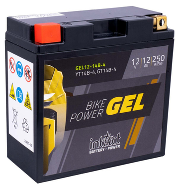 Intact Bike-Power GEL Motorradbatterie GEL12-14B-4 12Ah (DIN 51201) YT14B-BS, YT14B-4