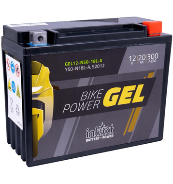 Intact Bike-Power GEL Motorradbatterie GEL12-N50-18L-A 20Ah (DIN 52012) Y50-N18L-A