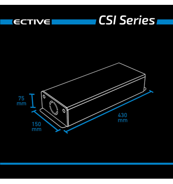ECTIVE CSI 10 1000W/24V Sinus-Wechselrichter mit Ladegerät, NVS- und USV-Funktion