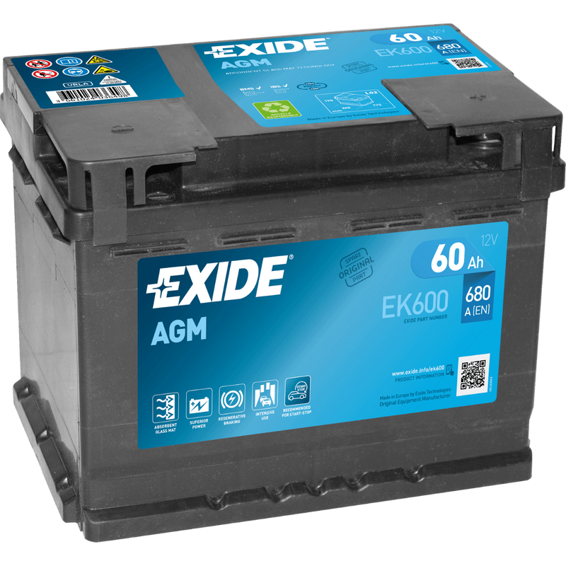 Exide EL600. Starterbatterie Exide 60Ah 12V