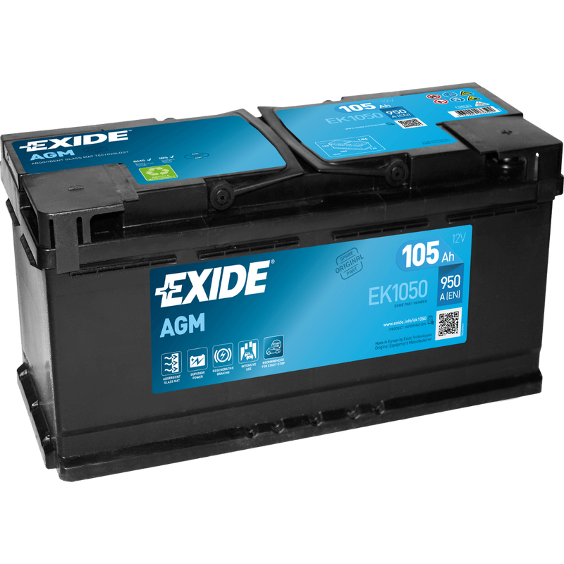 Exide EK1050 AGM Autobatterie 105Ah
