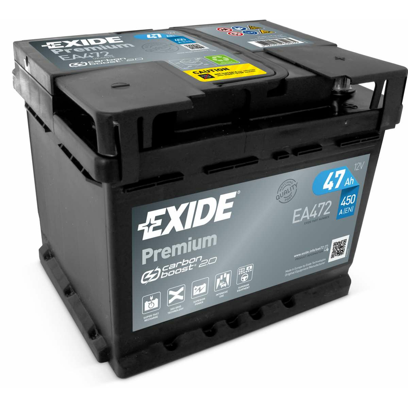 Exide EA472 Premium Carbon Boost Autobatterie 47Ah