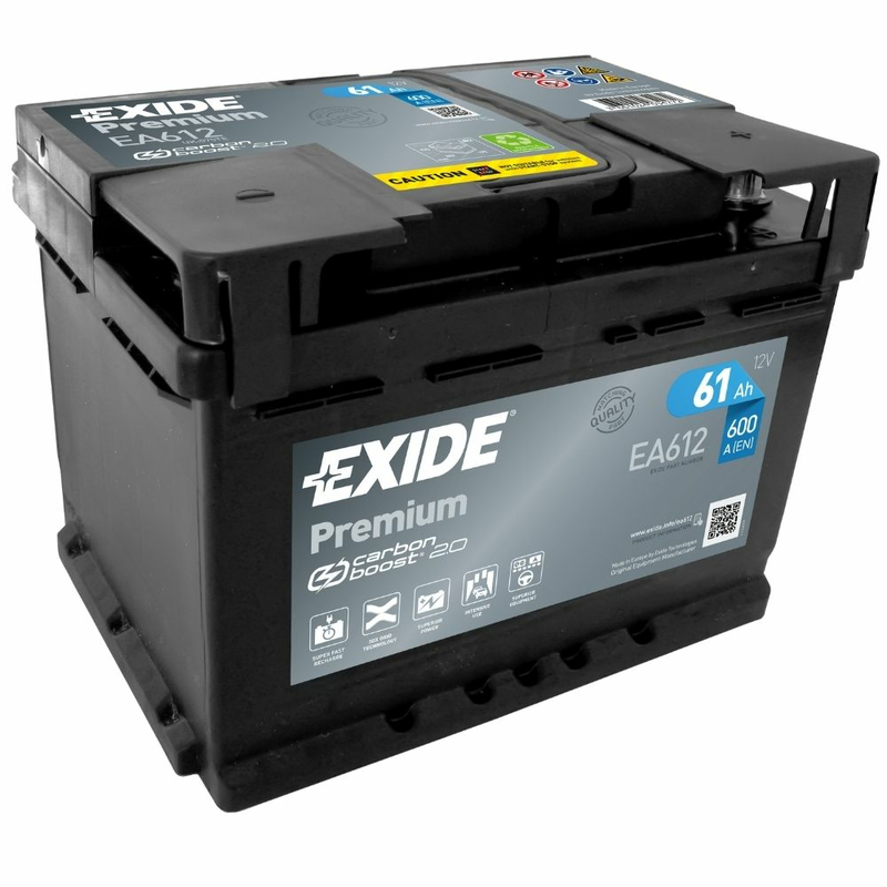 Exide EA612 Premium Carbon Boost Autobatterie 61Ah