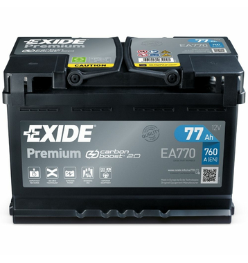 Exide EA770 Premium Carbon Boost 77Ah Autobatterie