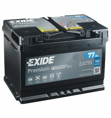 Exide EA770 Premium Carbon Boost 77Ah Autobatterie