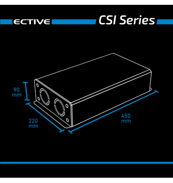ECTIVE CSI 15 1500W/24V Sinus-Wechselrichter mit Ladegerät, NVS- und USV-Funktion