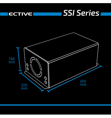 ECTIVE SSI 15 1500W/24V Sinus-Wechselrichter mit MPPT-Laderegler, Ladegerät, NVS- und USV-Funktion