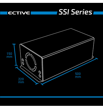 ECTIVE SSI 20 2000W/12V Sinus-Wechselrichter mit MPPT-Laderegler, Ladegerät, NVS- und USV-Funktion