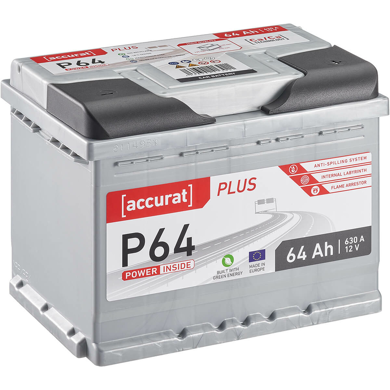 Accurat Plus P64 Autobatterie 64Ah