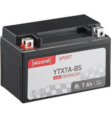 Accurat Motorrad-Batterie YB12A-B 12Ah 160A 12V Standard-Nassbatterie inkl Säurepack WET Starterbatterie in Erstausrüsterqualität leistungsstark 