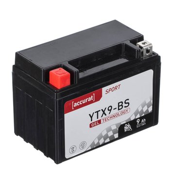 Accurat Sport GEL YTX9-BS Motorradbatterie 9Ah 12V (DIN 50812) YT9B-BS YG9-BS