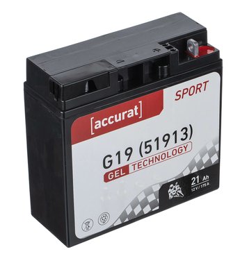 Accurat Sport GEL G19 Motorradbatterie 21Ah 12V (DIN...