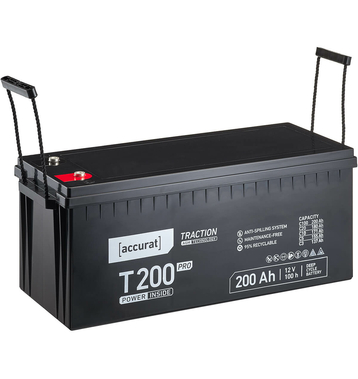 Accurat Traction T200 Pro AGM 12V Versorgungsbatterie 200Ah Bleiakku