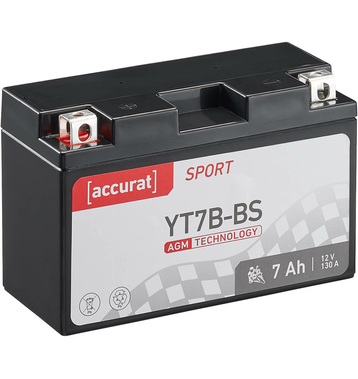 Säurepack wartungsfrei Accurat Motorradbatterie YT7B-BS 7Ah 85A 12V AGM Starterbatterie in Erstausrüsterqualität rüttelfest leistungsstark inkl 