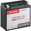 Accurat Sport AGM YTX20HL-BS Motorradbatterie 20Ah 12V...