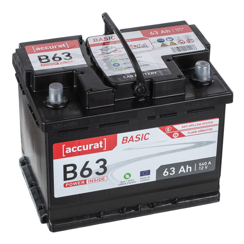 Accurat Basic B63 Autobatterie 63Ah