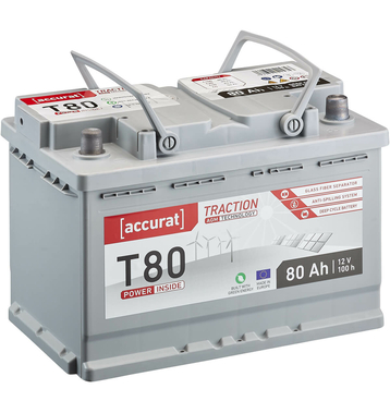Accurat Traction T80 AGM Versorgungsbatterie 80Ah