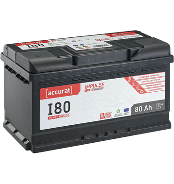 Accurat Impulse I80 Autobatterie 80Ah EFB Start-Stop
