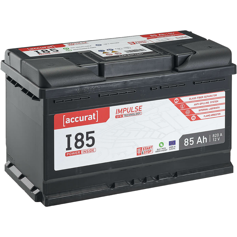 Accurat Impulse I85 Autobatterie 85Ah EFB