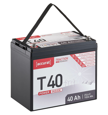 Accurat Traction T40 LFP 24V LiFePO4 Lithium Versorgungsbatterie 40 Ah