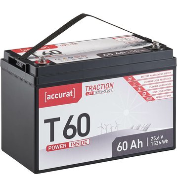 Accurat Traction T60 LFP 24V LiFePO4 Lithium Versorgungsbatterie 60 Ah