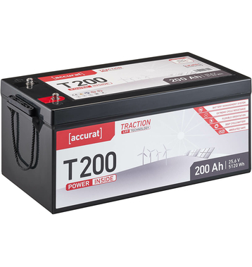 Accurat Traction T200 LFP 24V LiFePO4 Lithium Versorgungsbatterie 200 Ah